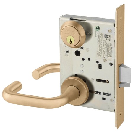 Sargent Grade 1 Office or Entry Mortise Lock, J - Lever, LN - Rose, Field Reversible, Conventional Cylinder, 8205 LNJ 10
